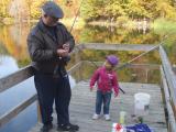 С дочерью на рыбалке